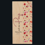 Meet Me in Paris Wood Flash Drive<br><div class="desc">Meet Me in Paris is always a good idea cute funny romantic design. These cute gift ideas for travel,  women's wear,  and for all genders.. ideal for vacationers or those longing to go on vacation to Paris France</div>