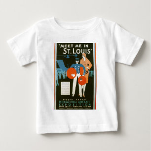 Meet Me In St Louis Vintage Travel Poster Baby T-Shirt