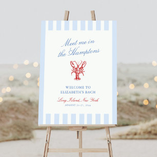 Meet Me in The Hamptons Bachelorette Foam Board