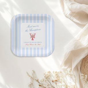 Meet Me in The Hamptons Bachelorette Paper Plates