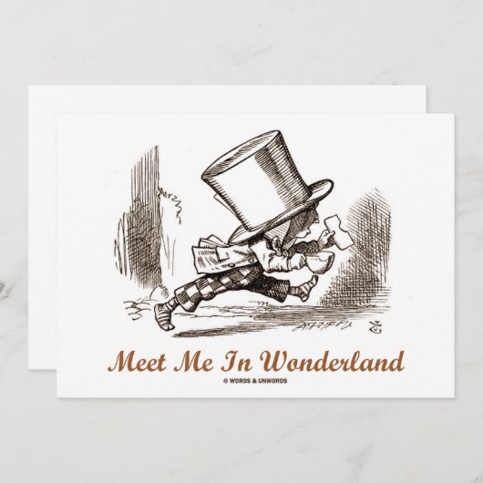 Meet Me In Wonderland (Mad Hatter Running) (Front/Back)