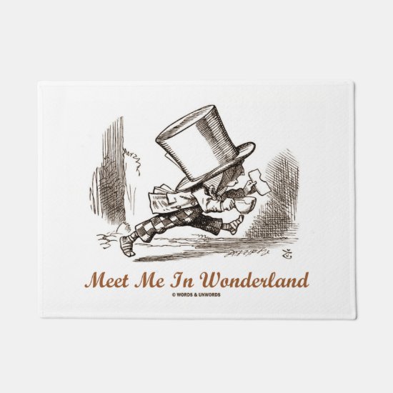 Meet Me In Wonderland Mad Hatter Running Doormat