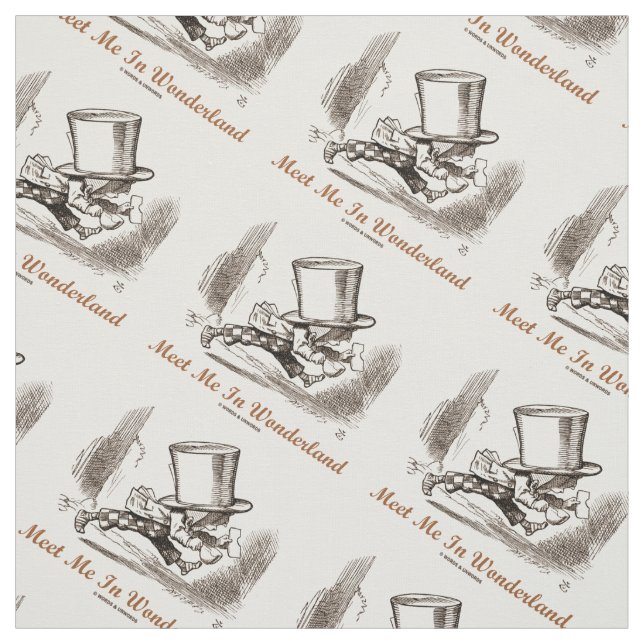 Meet Me In Wonderland Mad Hatter Running Fabric (Swatch)