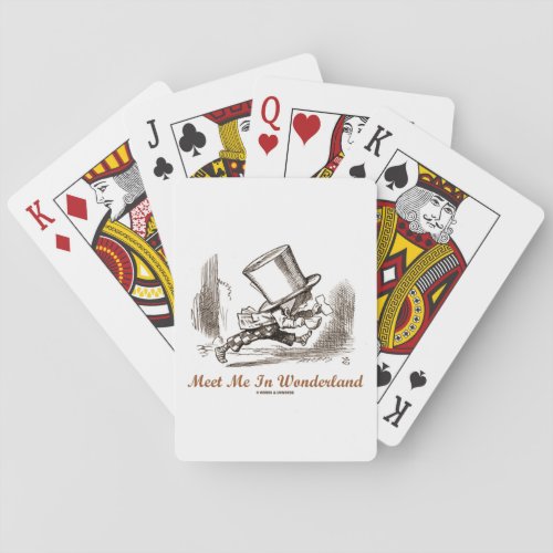 Meet Me In Wonderland Mad Hatter Running Playing Cards