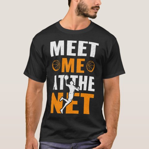 Meet Me Net Funny Beach Volleyball T_Shirt