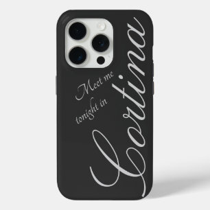 Meet me tonight in Cortina - dark grey - romantic iPhone 15 Pro Case