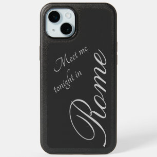 Meet me tonight in Rome - dark grey - romantic iPhone 15 Plus Case