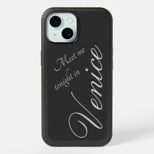 Meet me tonight in Venice - dark grey - romantic iPhone 15 Case