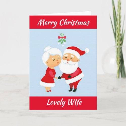 MEET ME UNDER MISTLETOE WIFE HOLIDAY CARD