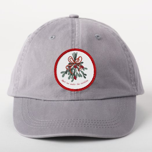 Meet Me Under the Mistletoe Christmas Hat Red