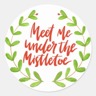 Meet me under the mistletoe - Christmas Wreath
