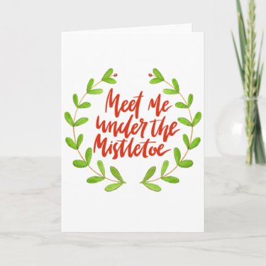 Meet me under the mistletoe - Christmas Wreath