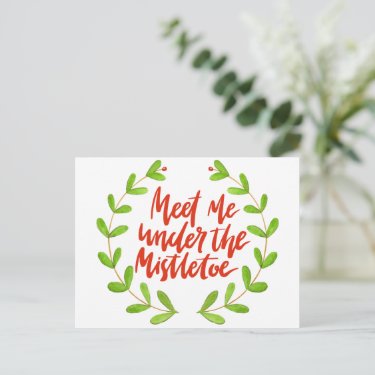 Meet me under the mistletoe - Christmas Wreath