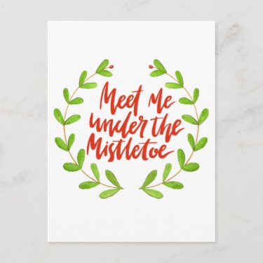 Meet me under the mistletoe - Christmas Wreath