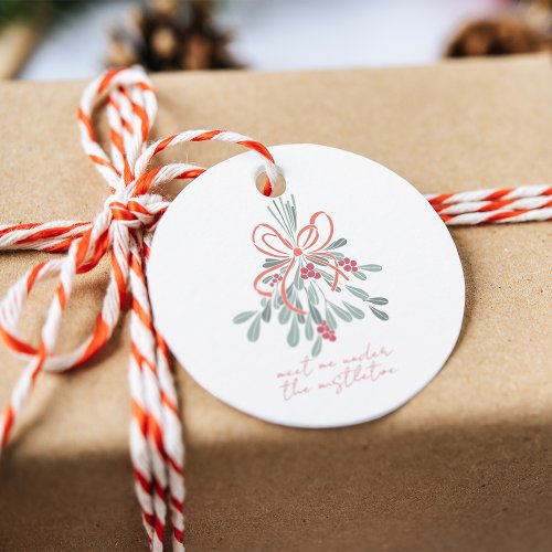 Meet Me Under the Mistletoe Favor Tags