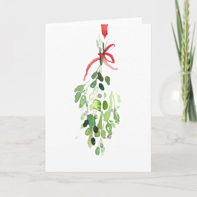 Meet Me Under the Mistletoe Holiday Card (Front)