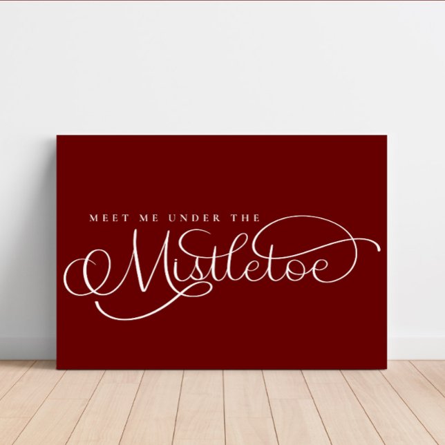 Meet Me Under the Mistletoe Holiday Faux Canvas (Creator Uploaded)