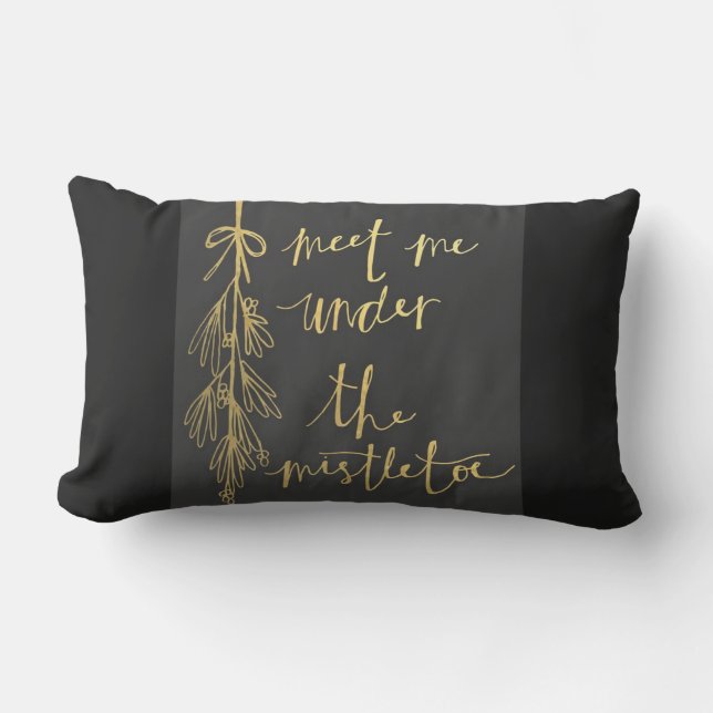 *MEET ME UNDER THE MISTLETOE* LUMBAR PILLOW (Front)