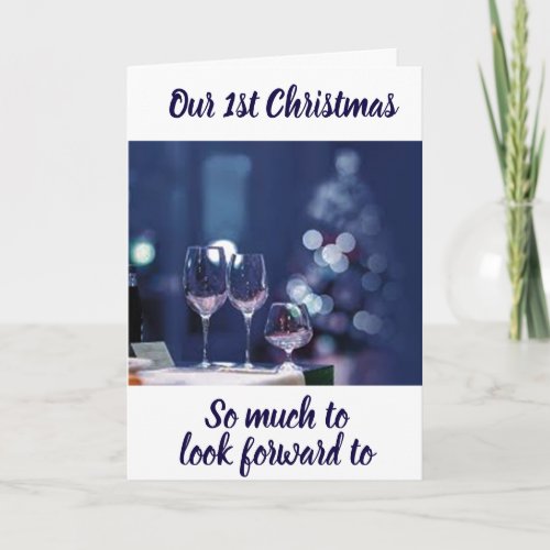 MEET ME UNDER THE MISTLETOE OUR 1st CHRISTMAS Holiday Card