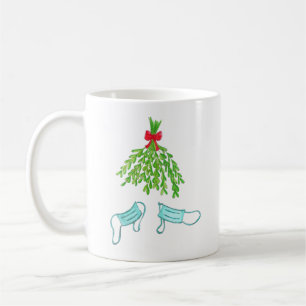 Meet Me Under the Mistletoe with Face Mask Coffee Mug