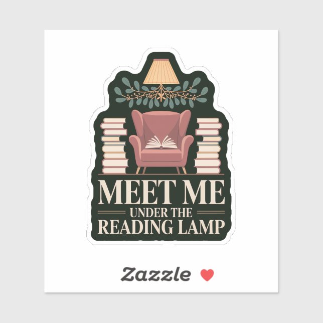 Meet Me Under the Reading Lamp Cozy Holiday Sticker (Sheet)