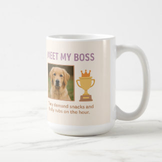 Meet My Boss- Funny Custom Pet Photo Coffee Mug