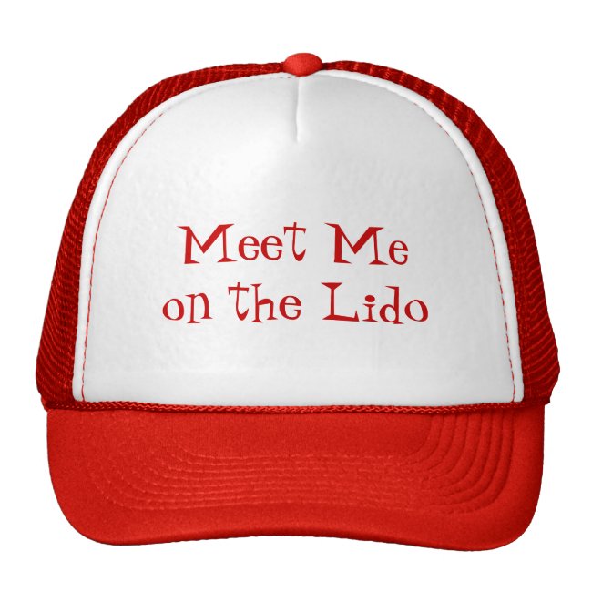 Meet on Lido Red Text