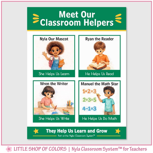Meet Our Classroom Helpers Teacher Anchor Chart (Creator Uploaded)