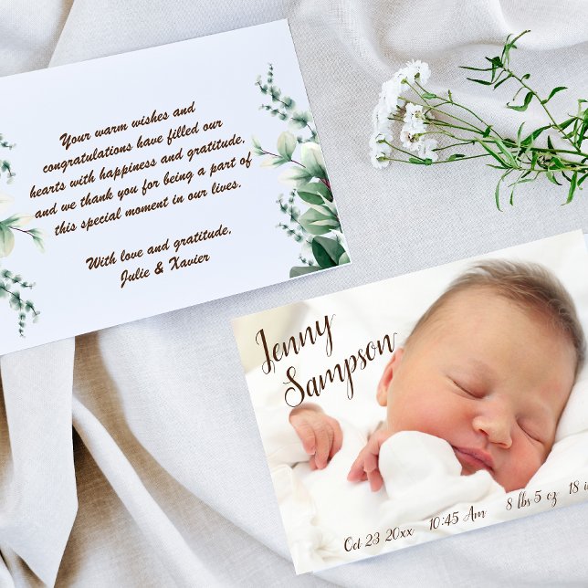 "Meet Our Little One" Photo birth announcement (Creator Uploaded)