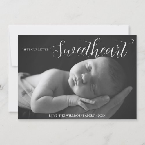Meet Our Little Sweetheart Birth Announcement
