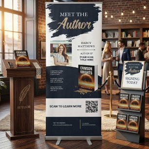 Meet the Author Custom Book Promotion Event Retractable Banner