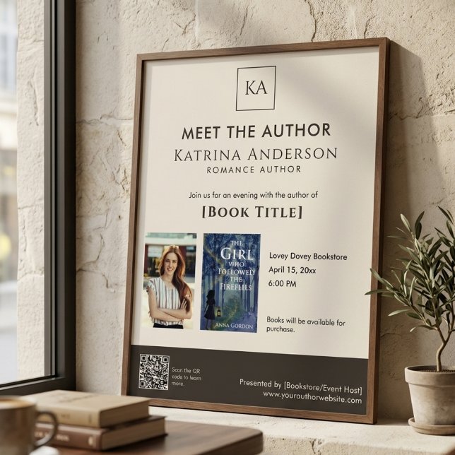 Meet the Author Event Custom Book Signing QR Code Poster (Creator Uploaded)