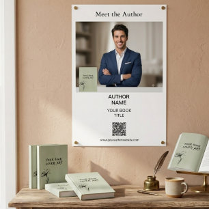 Meet The Author Photo Book Cover QR Code Poster