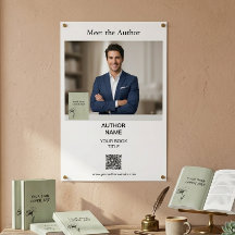 Meet The Author Photo Book Cover QR Code Poster