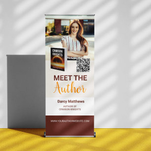 Meet the Author Promo Photo Book Signing Display Retractable Banner
