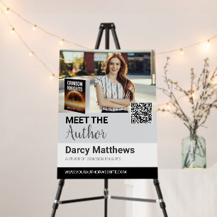 Meet the Author Promo Photo Modern QR Code Foam Board