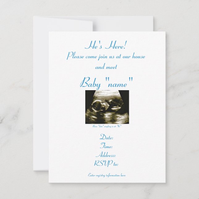 Meet the Baby Invitation (Front)