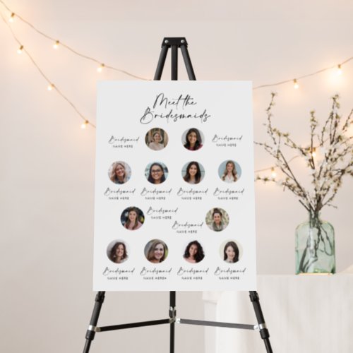 Meet the Bridesmaids Photo Display Sign