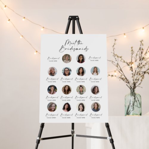 Meet the Bridesmaids Wedding Sign 14