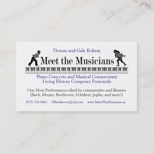Meet The Musicians Business card A