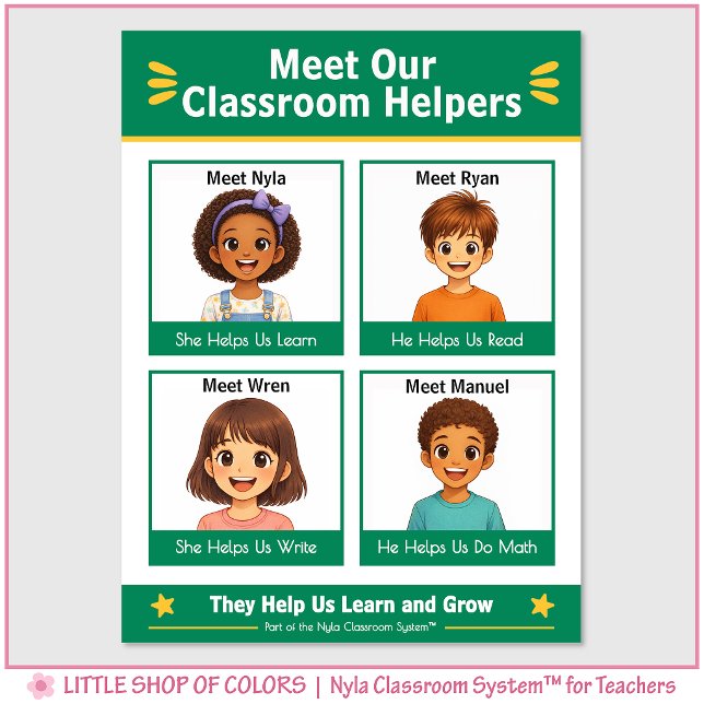 Meet the Nyla Classroom Helpers Anchor Chart (Creator Uploaded)