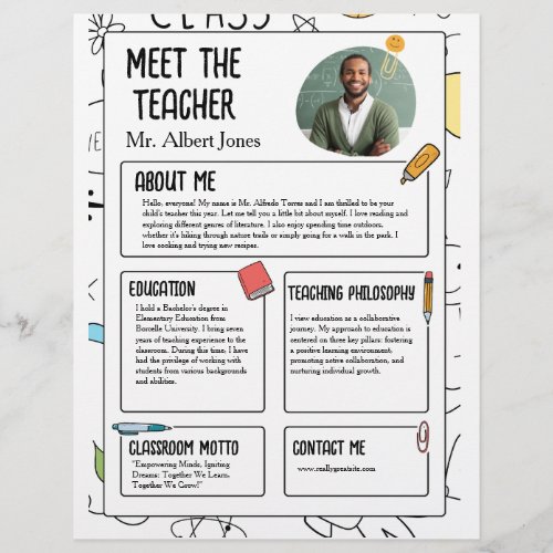 Meet The Teacher Modern Back to School Flyer 