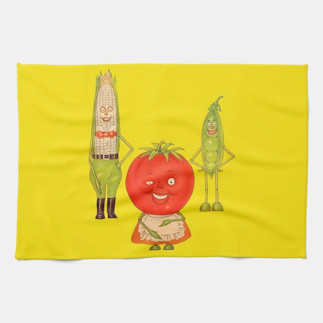 Meet the Vegetables Kitchen Towel (Horizontal)