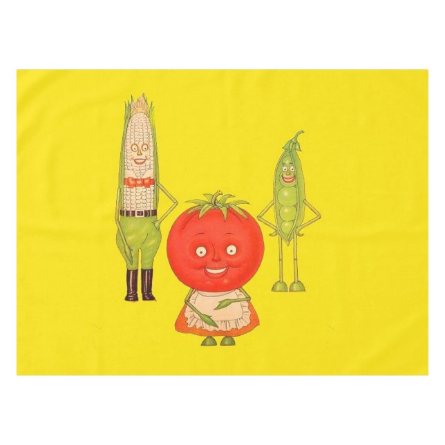 Meet the Vegetables Tablecloth (Front (Horizontal))
