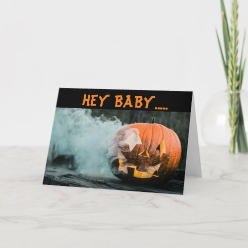 MEET U UNDER THE SHEETS RATED R HALLOWEEN BABY  HOLIDAY CARD