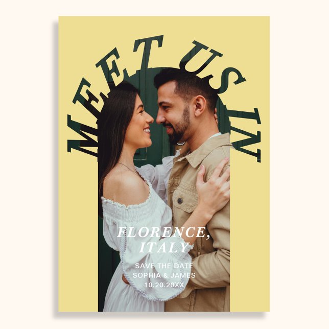 Meet Us In Destination Arch Photo Citrus Wedding  Save The Date (Creator Uploaded)