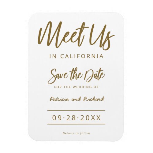 Meet Us In Destination Wedding Save The Date Magnet