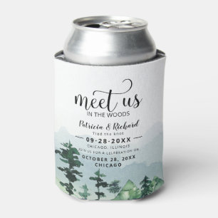 Meet Us In The Woods Outdoor Wedding Save The Date Can Cooler