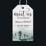 Meet Us In The Woods Outdoor Wedding Save The Date Gift Tags<br><div class="desc">Meet Us In The Woods Outdoor Wedding Save The Date Gift Tags</div>