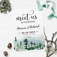 Meet Us In The Woods Outdoor Wedding Save The Date